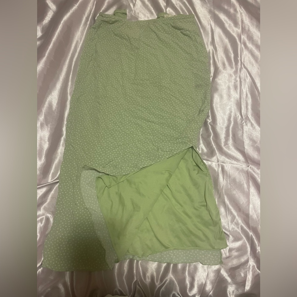 PACSUN midi green skirt with slit size S